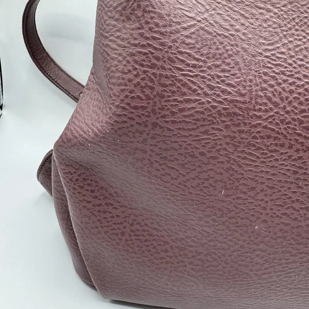 Matt & Nat Purple Vegan Leather Backpack Zip Pocket Adjustable Straps